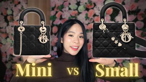 my lady dior mini|lady dior mini vs small.